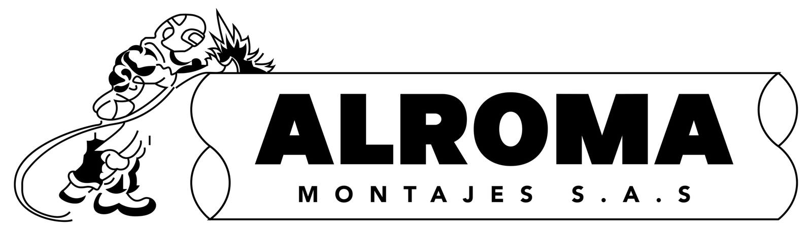 LOGO ALROMA NEGRO PNG